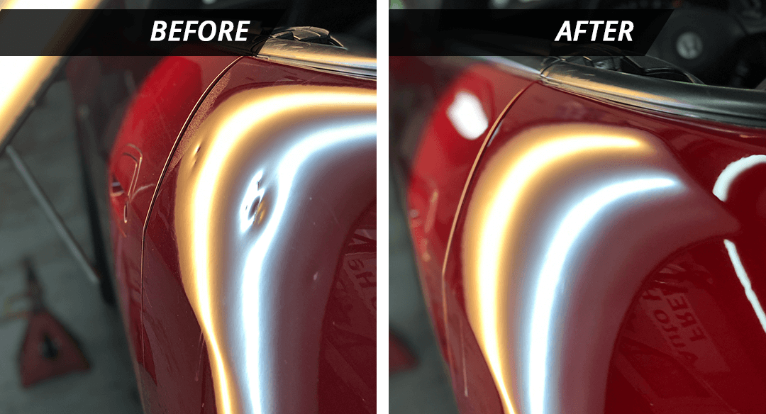 Hail Damage Repair Before and After