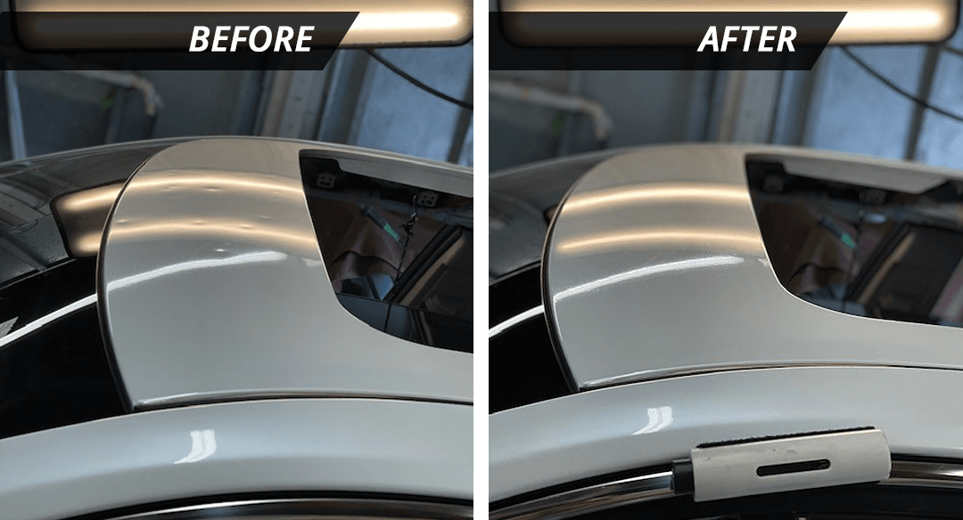 Hail Damage Repair Before and After